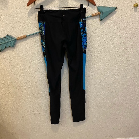 RBX Blue Paint Splatter Active Wear Leggings - Picture 2 of 3